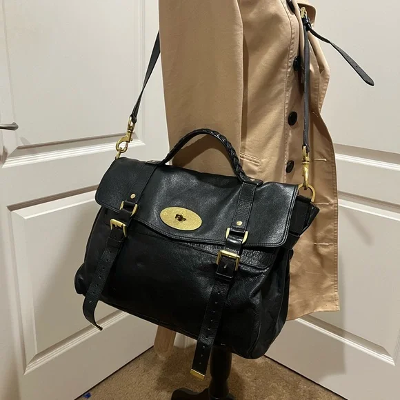 MULBERRY BLACK LEATHER ALEXA - Picture 16 of 16